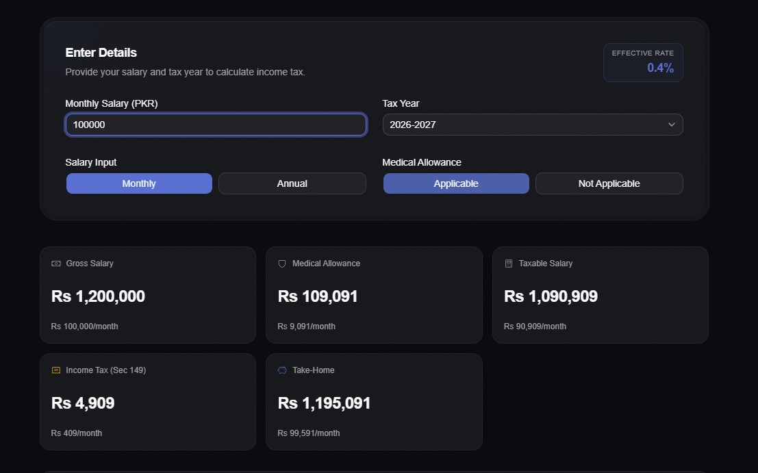 Salary Tax Calculator